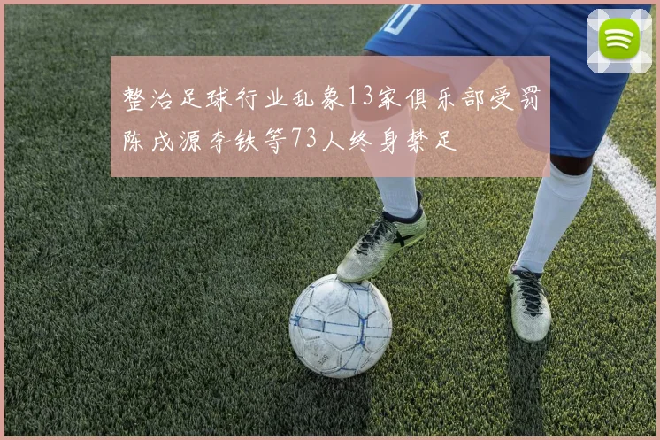 整治足球行业乱象13家俱乐部受罚陈戌源李铁等73人终身禁足